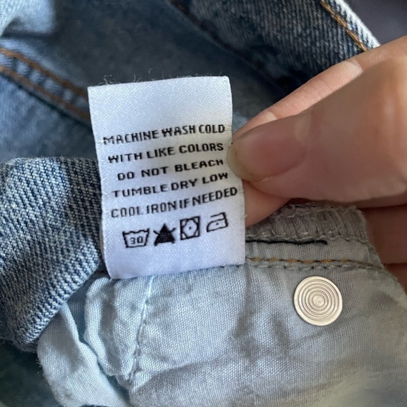 Princess Polly Asymmetric Waist Button Fly Straight Leg Jeans Size 6 - Picture 7 of 11